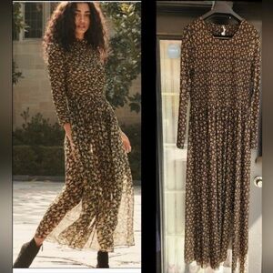 Free People  Hello And Goodbye Mesh Maxi Dress